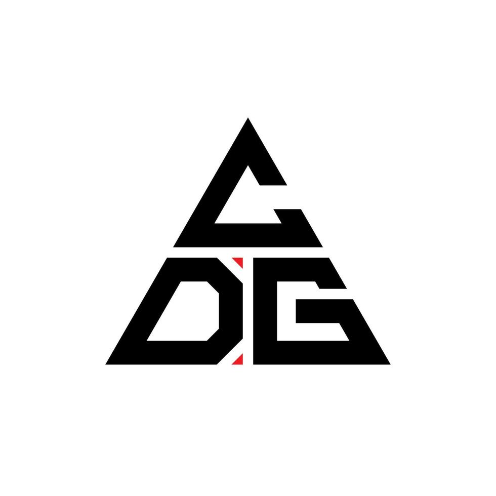 cdg driehoek brief logo ontwerp met driehoekige vorm. cdg driehoek logo ontwerp monogram. cdg driehoek vector logo sjabloon met rode kleur. cdg driehoekig logo eenvoudig, elegant en luxueus logo.