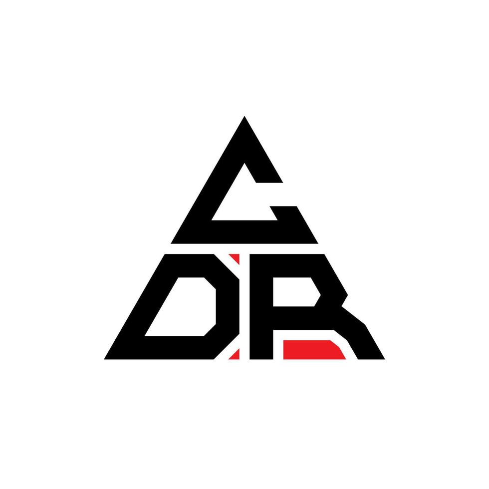 cdr driehoek brief logo ontwerp met driehoekige vorm. cdr driehoek logo ontwerp monogram. cdr driehoek vector logo sjabloon met rode kleur. cdr driehoekig logo eenvoudig, elegant en luxueus logo.