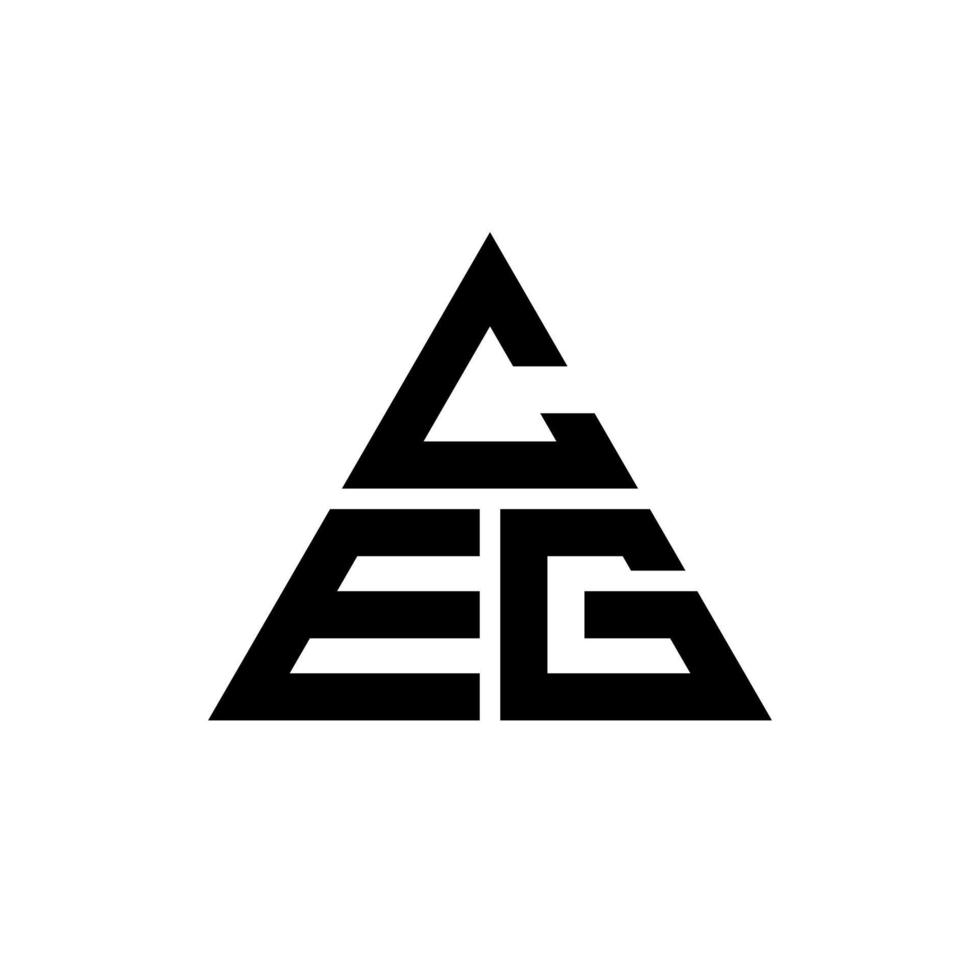 ceg driehoek brief logo ontwerp met driehoekige vorm. ceg driehoek logo ontwerp monogram. ceg driehoek vector logo sjabloon met rode kleur. ceg driehoekig logo eenvoudig, elegant en luxueus logo.