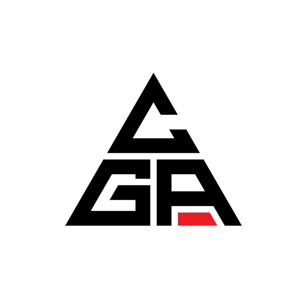 cga driehoek brief logo ontwerp met driehoekige vorm. cga driehoek logo ontwerp monogram. cga driehoek vector logo sjabloon met rode kleur. cga driehoekig logo eenvoudig, elegant en luxueus logo.