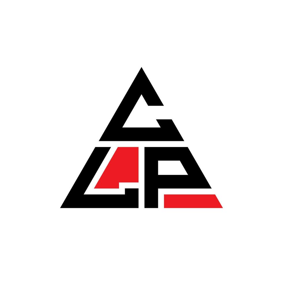 clp driehoek brief logo ontwerp met driehoekige vorm. clp driehoek logo ontwerp monogram. clp driehoek vector logo sjabloon met rode kleur. clp driehoekig logo eenvoudig, elegant en luxueus logo.
