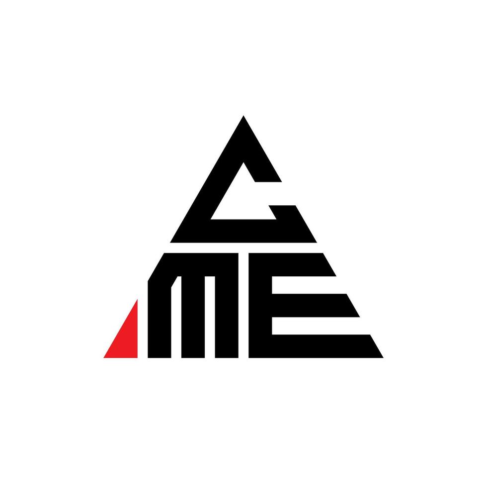 cme driehoek letter logo ontwerp met driehoekige vorm. cme driehoek logo ontwerp monogram. cme driehoek vector logo sjabloon met rode kleur. cme driehoekig logo eenvoudig, elegant en luxueus logo.