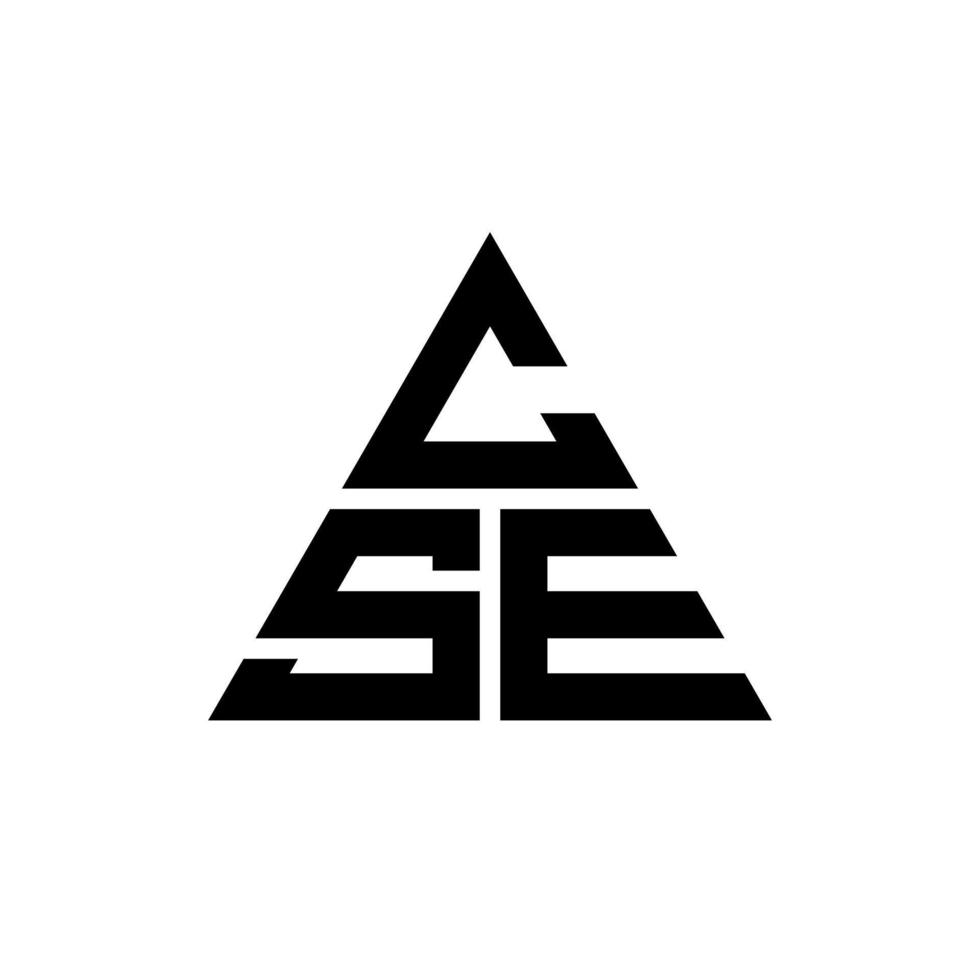 cse driehoek brief logo ontwerp met driehoekige vorm. cse driehoek logo ontwerp monogram. cse driehoek vector logo sjabloon met rode kleur. cse driehoekig logo eenvoudig, elegant en luxueus logo.