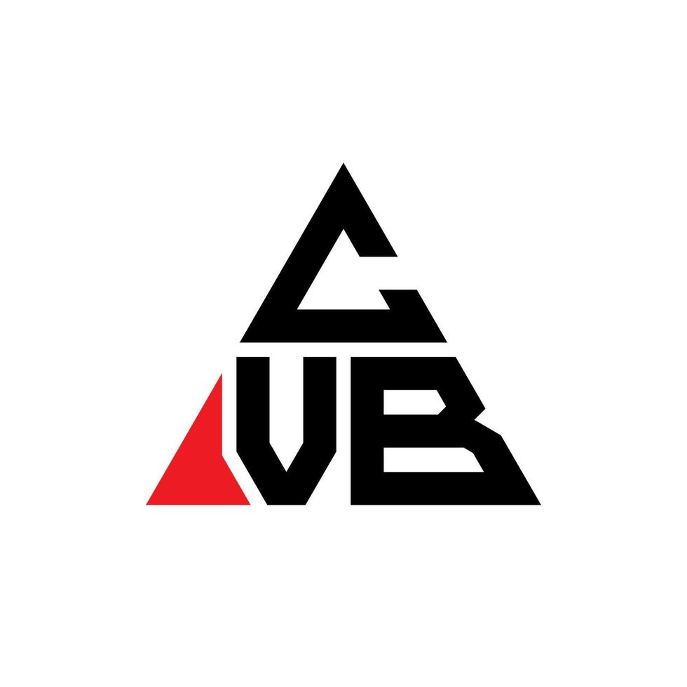 cvb driehoek brief logo ontwerp met driehoekige vorm. cvb driehoek logo ontwerp monogram. cvb driehoek vector logo sjabloon met rode kleur. cvb driehoekig logo eenvoudig, elegant en luxueus logo.