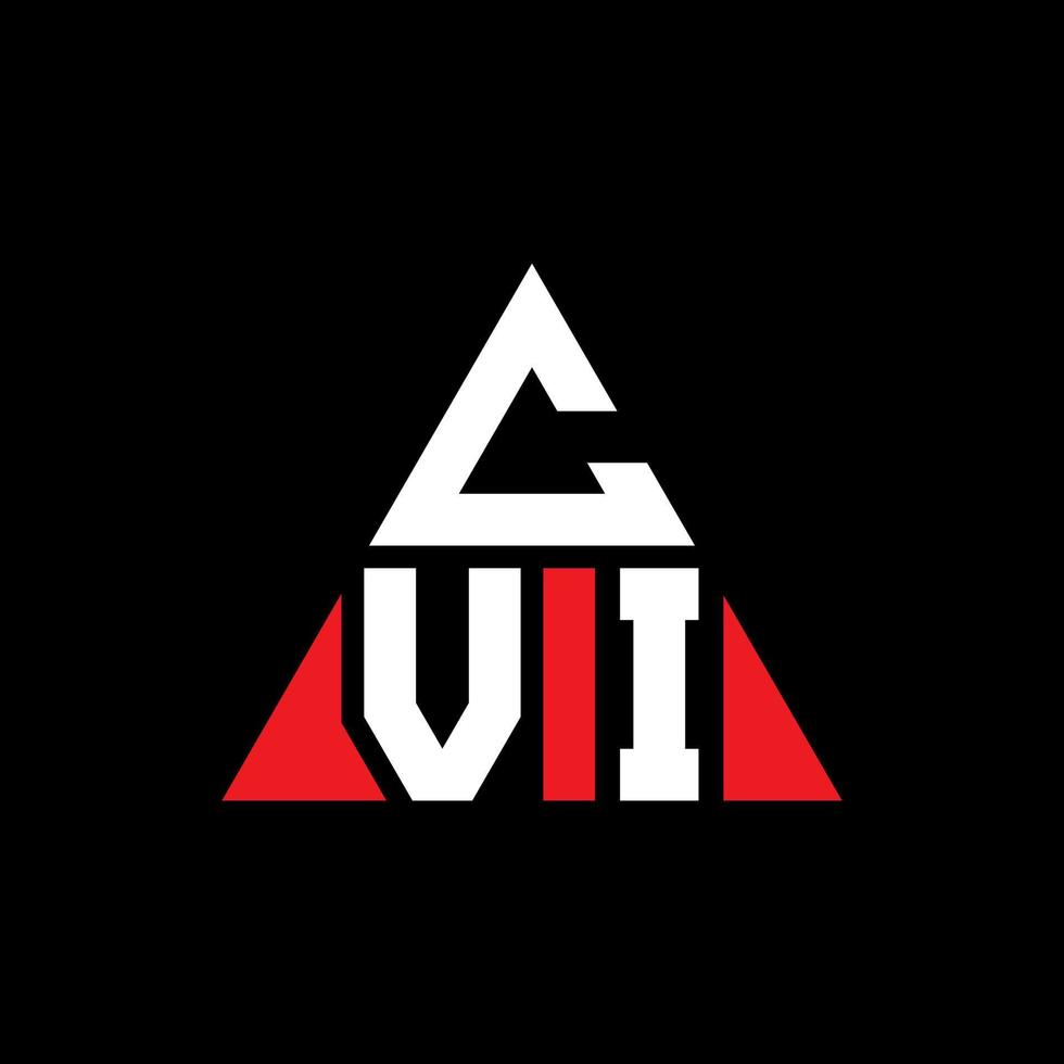 cvi driehoek brief logo ontwerp met driehoekige vorm. cvi driehoek logo ontwerp monogram. cvi driehoek vector logo sjabloon met rode kleur. cvi driehoekig logo eenvoudig, elegant en luxueus logo.