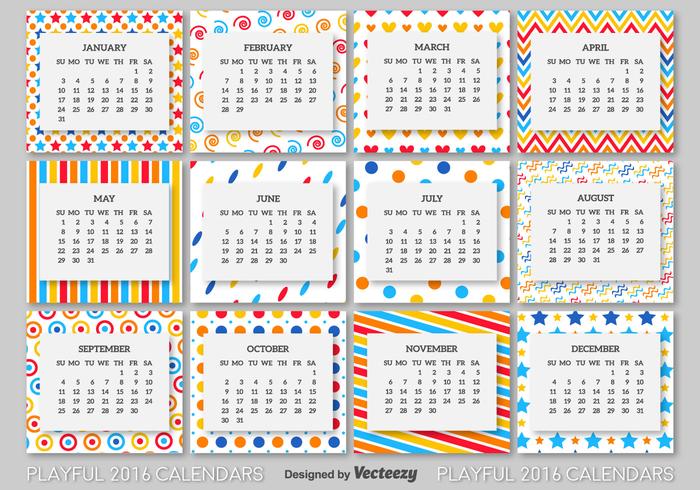 2016 kalender sjabloon vector