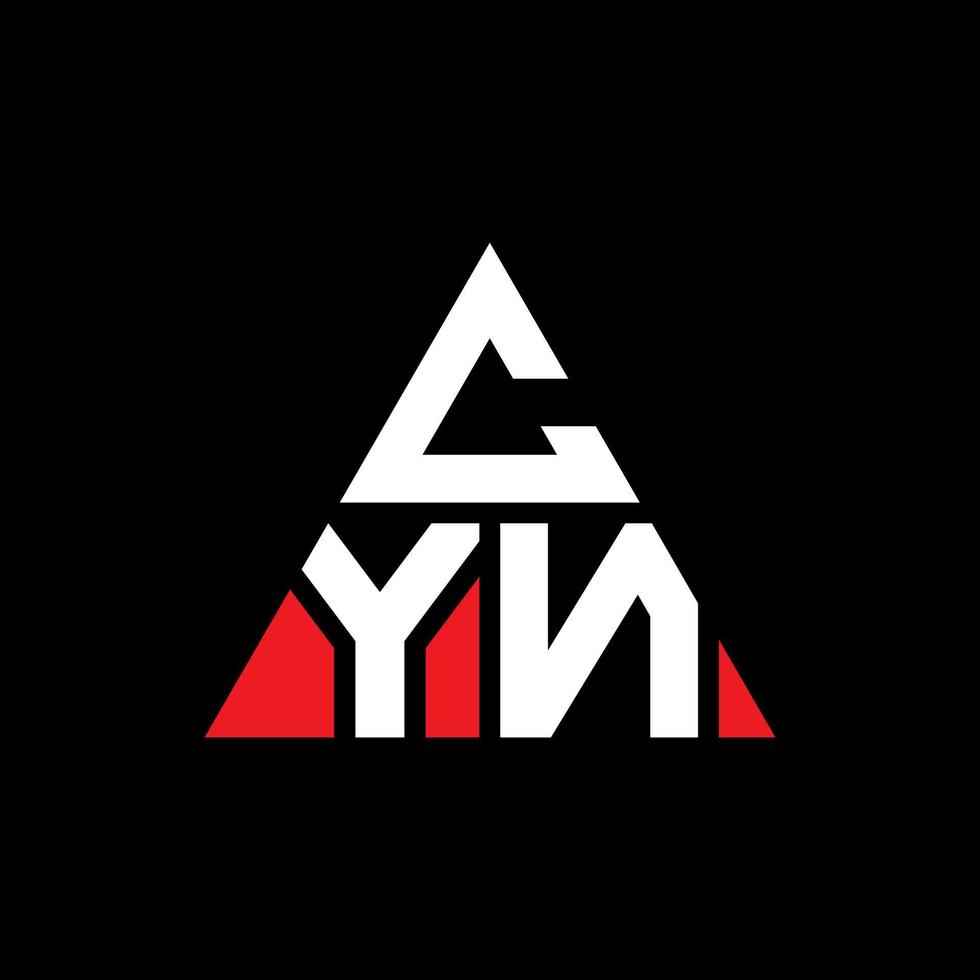 cyn driehoek brief logo ontwerp met driehoekige vorm. cyn driehoek logo ontwerp monogram. cyn driehoek vector logo sjabloon met rode kleur. cyn driehoekig logo eenvoudig, elegant en luxueus logo.