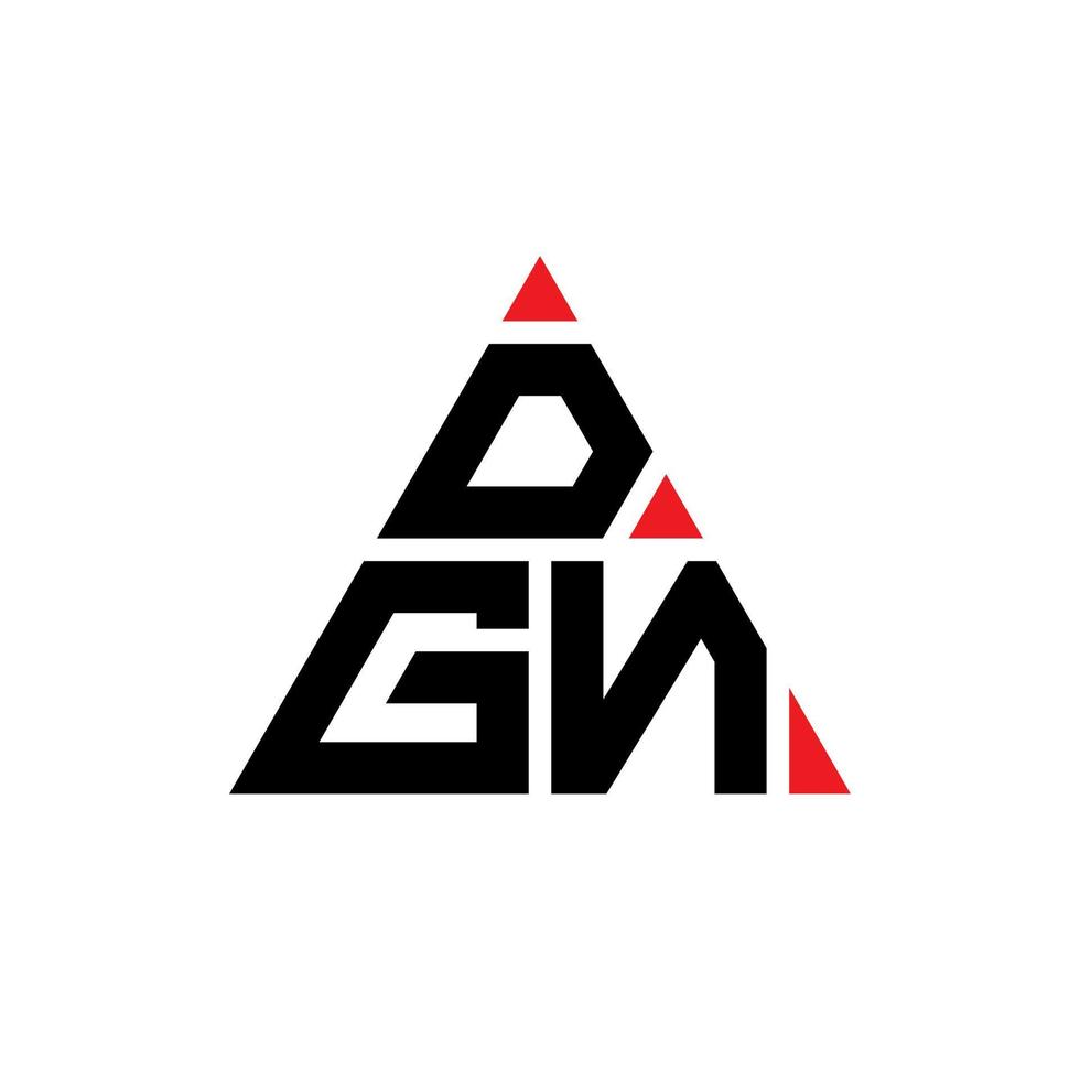 dgn driehoek brief logo ontwerp met driehoekige vorm. dgn driehoek logo ontwerp monogram. dgn driehoek vector logo sjabloon met rode kleur. dgn driehoekig logo eenvoudig, elegant en luxueus logo.