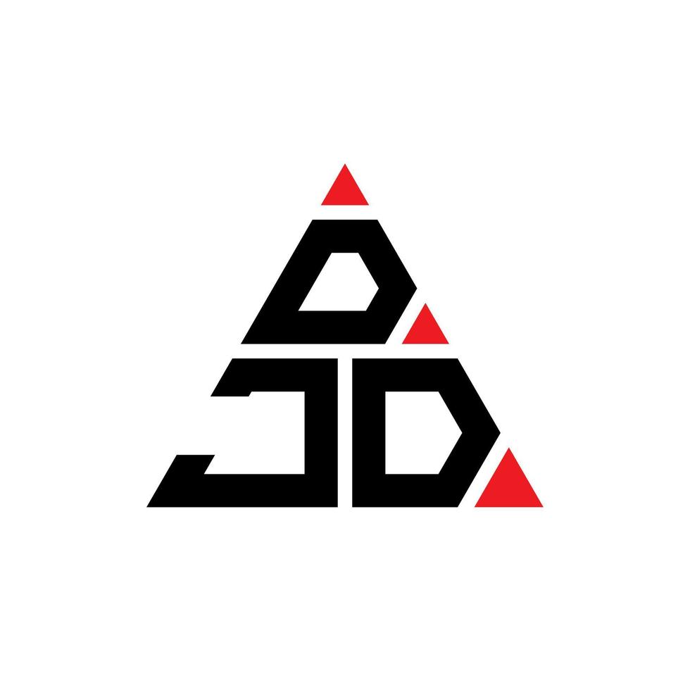 djd driehoek brief logo ontwerp met driehoekige vorm. djd driehoek logo ontwerp monogram. djd driehoek vector logo sjabloon met rode kleur. djd driehoekig logo eenvoudig, elegant en luxueus logo.