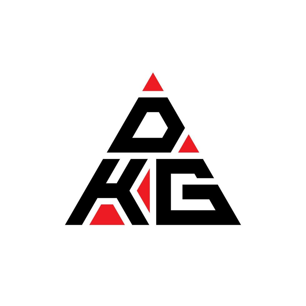 dkg driehoek brief logo ontwerp met driehoekige vorm. dkg driehoek logo ontwerp monogram. dkg driehoek vector logo sjabloon met rode kleur. dkg driehoekig logo eenvoudig, elegant en luxueus logo.