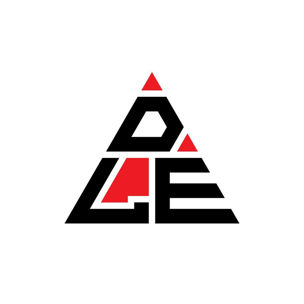 dle driehoek brief logo ontwerp met driehoekige vorm. dle driehoek logo ontwerp monogram. dle driehoek vector logo sjabloon met rode kleur. dle driehoekig logo eenvoudig, elegant en luxueus logo.