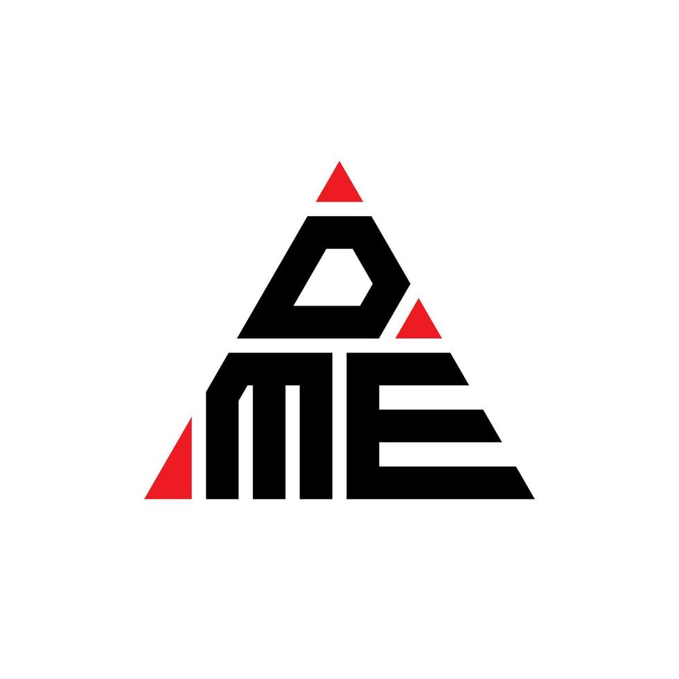 dme driehoek brief logo ontwerp met driehoekige vorm. dme driehoek logo ontwerp monogram. dme driehoek vector logo sjabloon met rode kleur. dme driehoekig logo eenvoudig, elegant en luxueus logo.