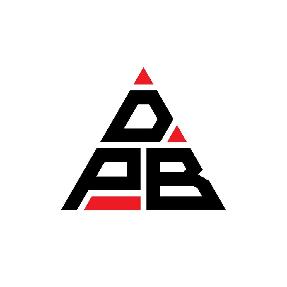 dpb driehoek brief logo ontwerp met driehoekige vorm. dpb driehoek logo ontwerp monogram. dpb driehoek vector logo sjabloon met rode kleur. dpb driehoekig logo eenvoudig, elegant en luxueus logo.