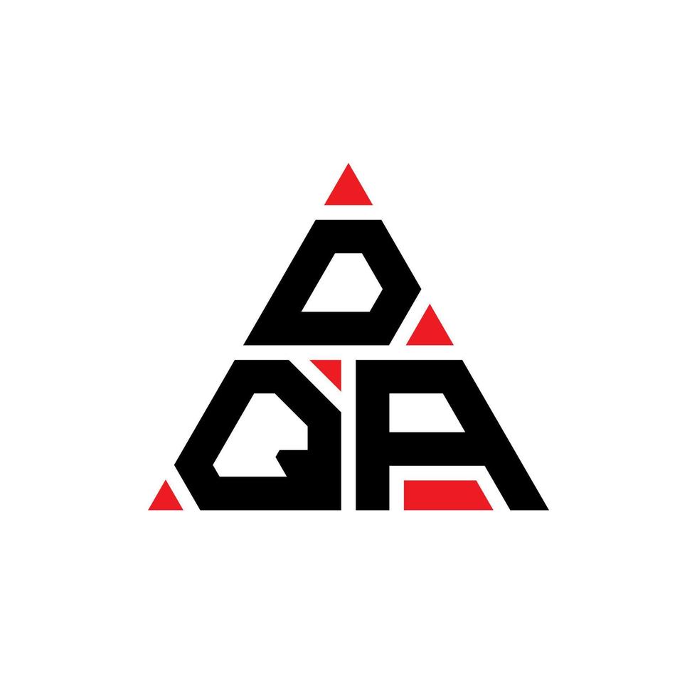 dqa driehoek brief logo ontwerp met driehoekige vorm. dqa driehoek logo ontwerp monogram. dqa driehoek vector logo sjabloon met rode kleur. dqa driehoekig logo eenvoudig, elegant en luxueus logo.
