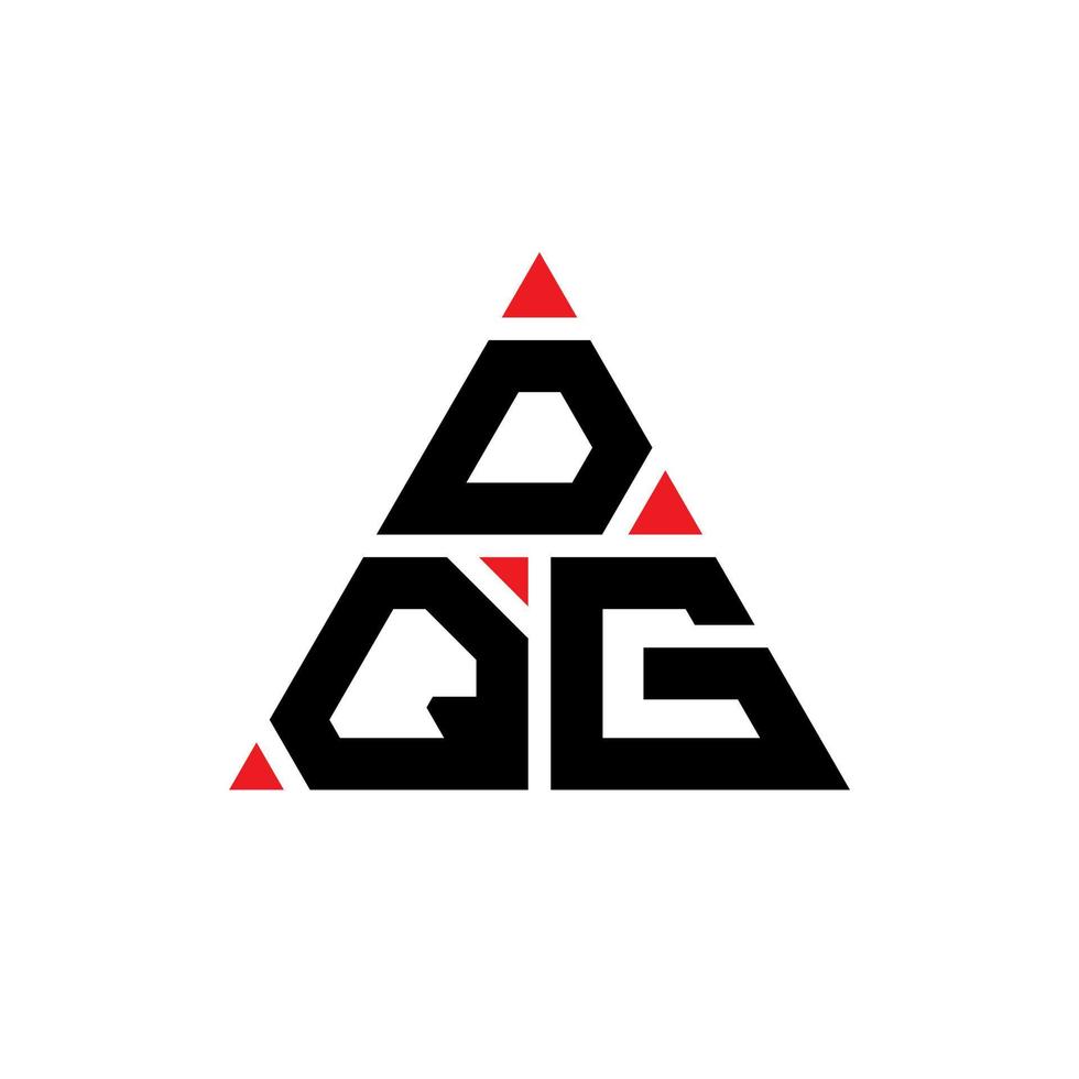 dqg driehoek brief logo ontwerp met driehoekige vorm. dqg driehoek logo ontwerp monogram. dqg driehoek vector logo sjabloon met rode kleur. dqg driehoekig logo eenvoudig, elegant en luxueus logo.