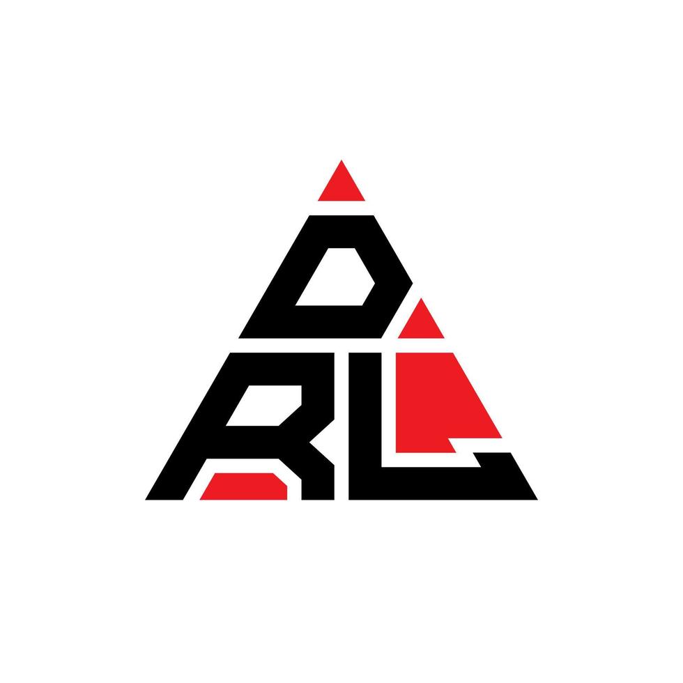 drl driehoek brief logo ontwerp met driehoekige vorm. drl driehoek logo ontwerp monogram. drl driehoek vector logo sjabloon met rode kleur. drl driehoekig logo eenvoudig, elegant en luxueus logo.
