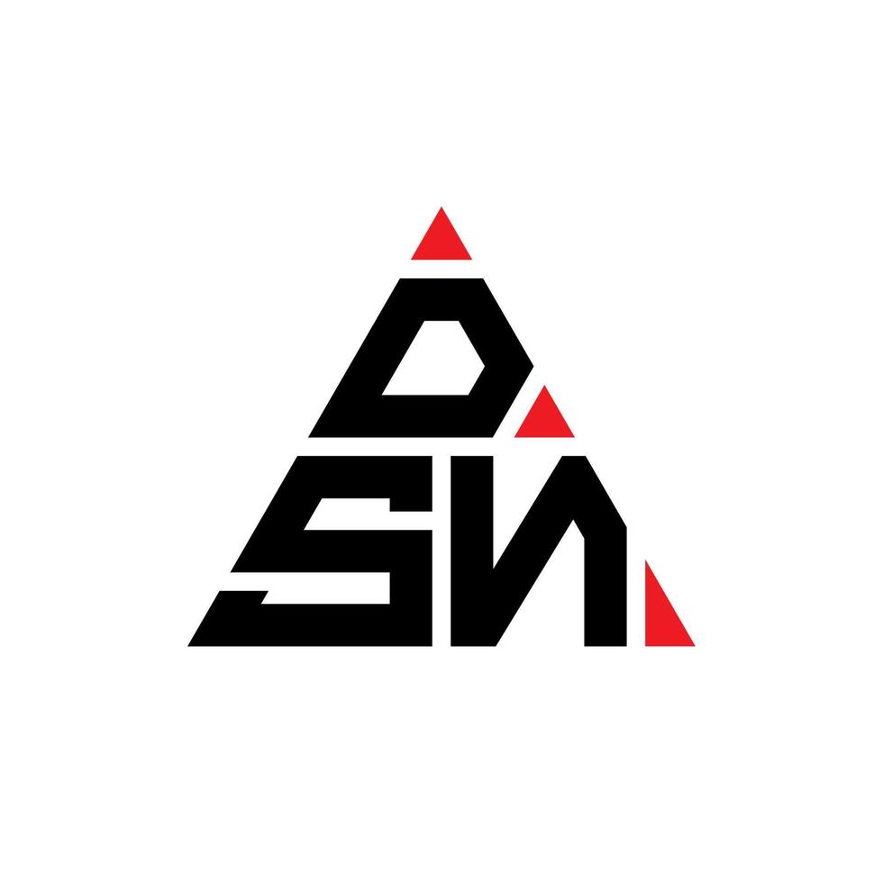 dsn driehoek brief logo ontwerp met driehoekige vorm. dsn driehoek logo ontwerp monogram. dsn driehoek vector logo sjabloon met rode kleur. dsn driehoekig logo eenvoudig, elegant en luxueus logo.