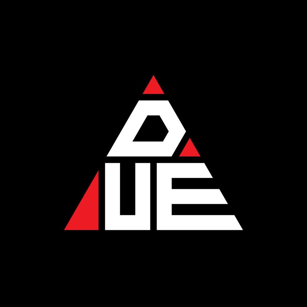 due driehoek brief logo ontwerp met driehoekige vorm. due driehoek logo ontwerp monogram. due driehoek vector logo sjabloon met rode kleur. vanwege driehoekig logo eenvoudig, elegant en luxueus logo.