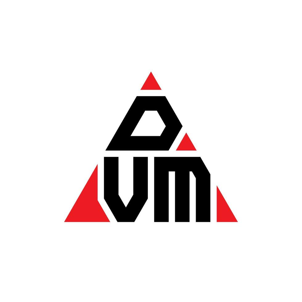 dvm driehoek brief logo ontwerp met driehoekige vorm. dvm driehoek logo ontwerp monogram. dvm driehoek vector logo sjabloon met rode kleur. dvm driehoekig logo eenvoudig, elegant en luxueus logo.