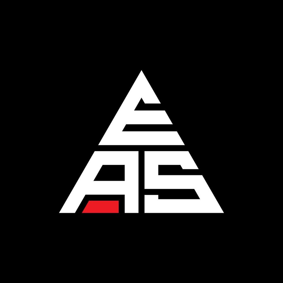 EAS driehoek brief logo ontwerp met driehoekige vorm. EAS driehoek logo ontwerp monogram. EAS driehoek vector logo sjabloon met rode kleur. EAS driehoekig logo eenvoudig, elegant en luxueus logo.