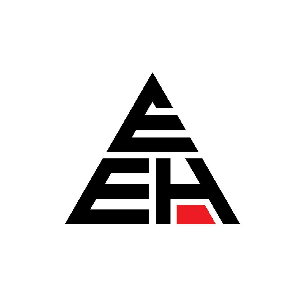 eeh driehoek brief logo ontwerp met driehoekige vorm. eeh driehoek logo ontwerp monogram. eeh driehoek vector logo sjabloon met rode kleur. eeh driehoekig logo eenvoudig, elegant en luxueus logo.