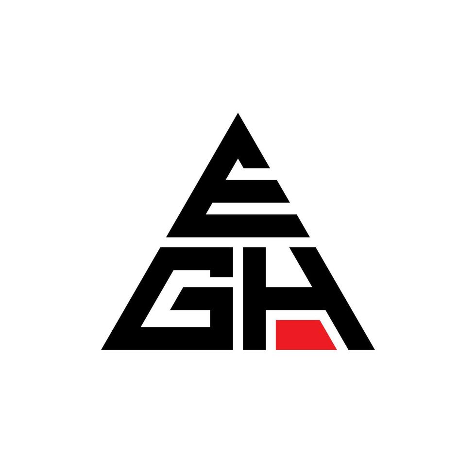 egh driehoek letter logo ontwerp met driehoekige vorm. egh driehoek logo ontwerp monogram. egh driehoek vector logo sjabloon met rode kleur. egh driehoekig logo eenvoudig, elegant en luxueus logo.