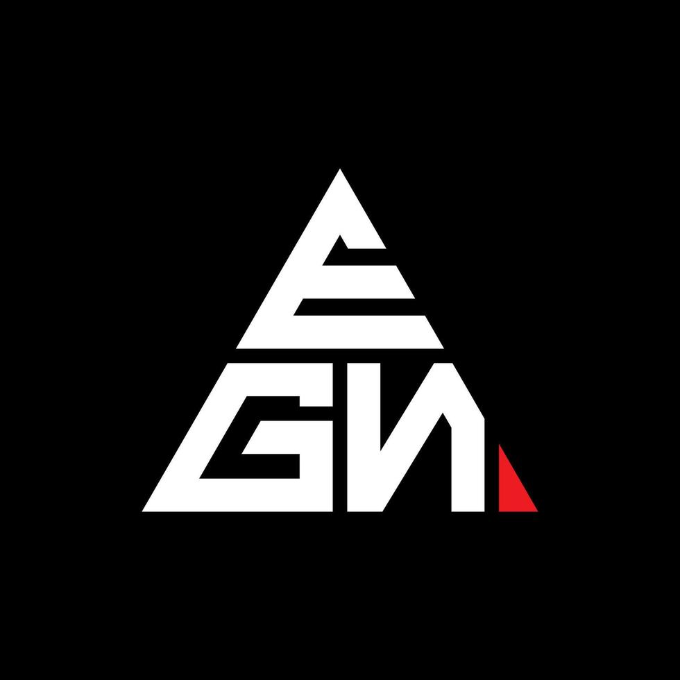 egn driehoek letter logo ontwerp met driehoekige vorm. egn driehoek logo ontwerp monogram. egn driehoek vector logo sjabloon met rode kleur. bijvoorbeeld driehoekig logo eenvoudig, elegant en luxueus logo.