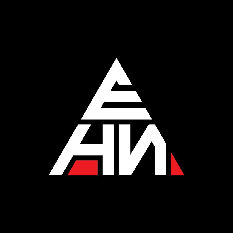 ehn driehoek brief logo ontwerp met driehoekige vorm. ehn driehoek logo ontwerp monogram. ehn driehoek vector logo sjabloon met rode kleur. ehn driehoekig logo eenvoudig, elegant en luxueus logo.