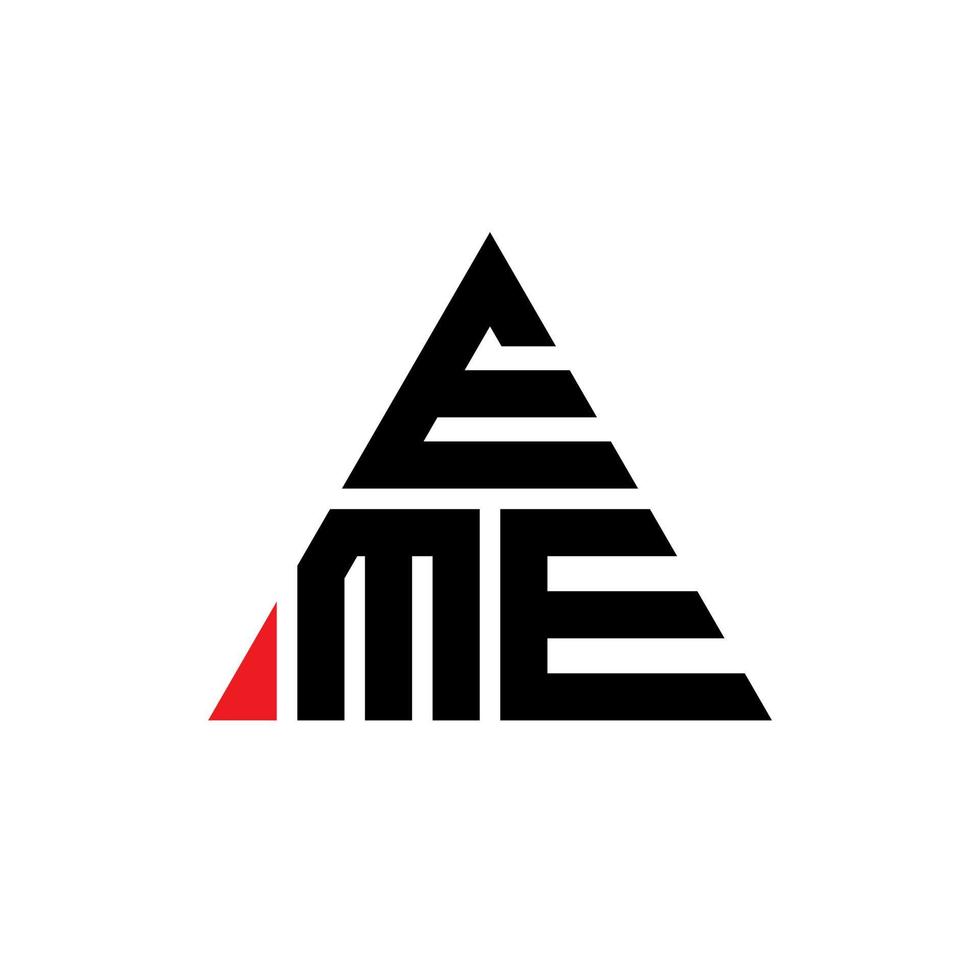 eme driehoek brief logo ontwerp met driehoekige vorm. eme driehoek logo ontwerp monogram. eme driehoek vector logo sjabloon met rode kleur. eme driehoekig logo eenvoudig, elegant en luxueus logo.