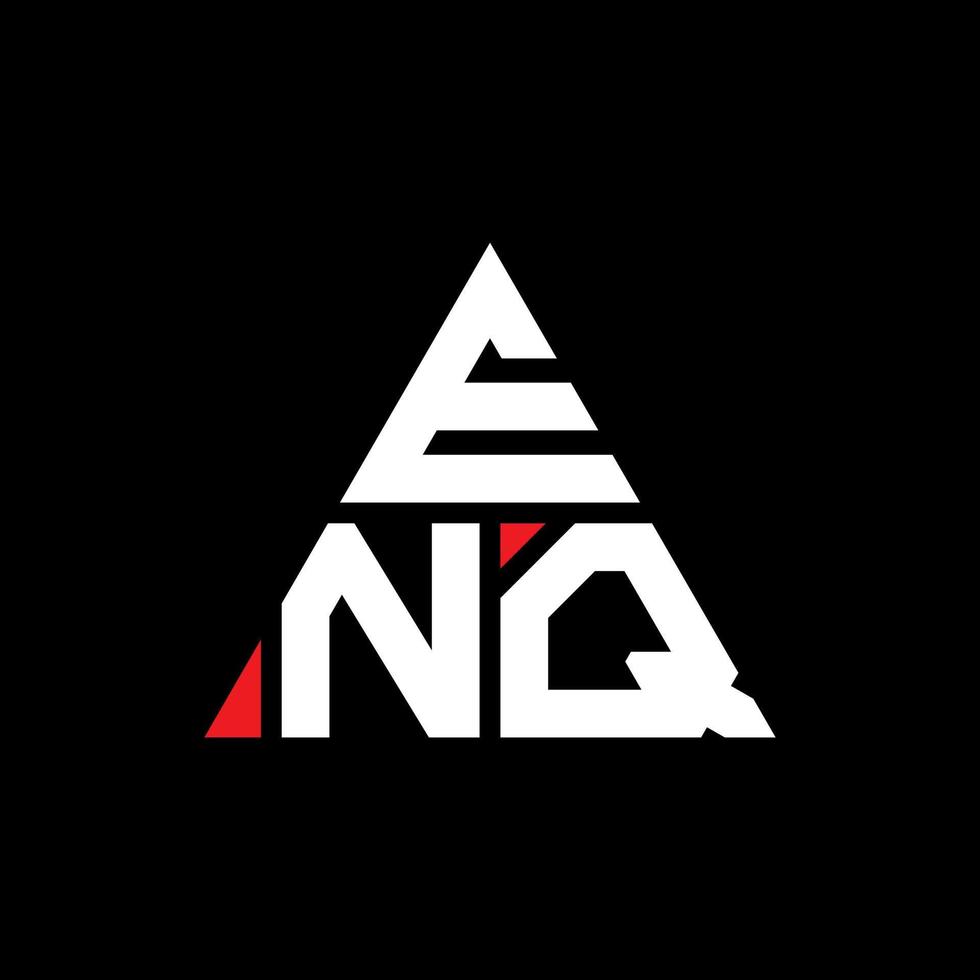 nl driehoek letter logo ontwerp met driehoekige vorm. enq driehoek logo ontwerp monogram. enq driehoek vector logo sjabloon met rode kleur. enq driehoekig logo eenvoudig, elegant en luxueus logo.