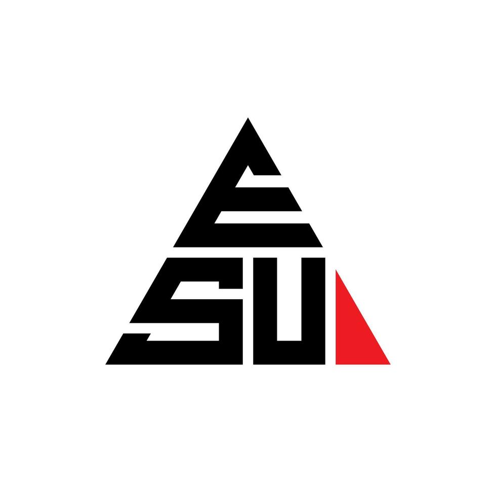 esu driehoek brief logo ontwerp met driehoekige vorm. esu driehoek logo ontwerp monogram. esu driehoek vector logo sjabloon met rode kleur. esu driehoekig logo eenvoudig, elegant en luxueus logo.