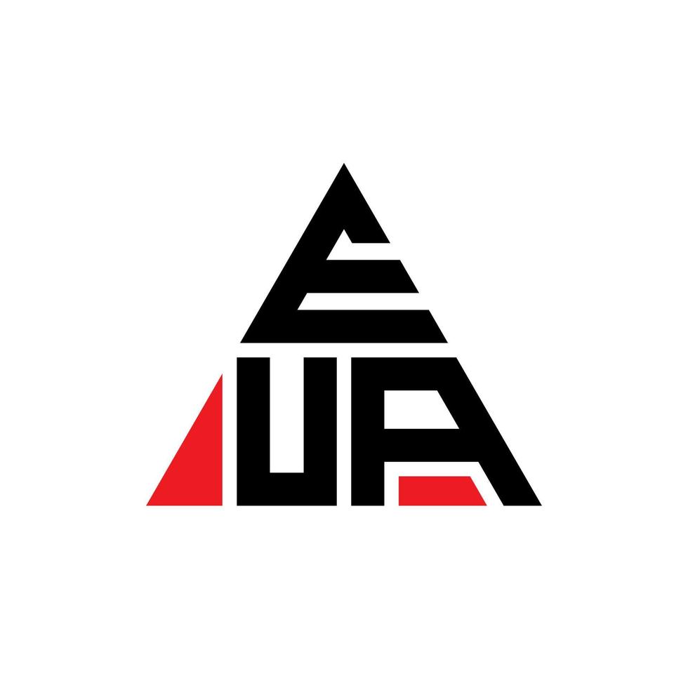 eua driehoek brief logo ontwerp met driehoekige vorm. eua driehoek logo ontwerp monogram. eua driehoek vector logo sjabloon met rode kleur. eua driehoekig logo eenvoudig, elegant en luxueus logo.