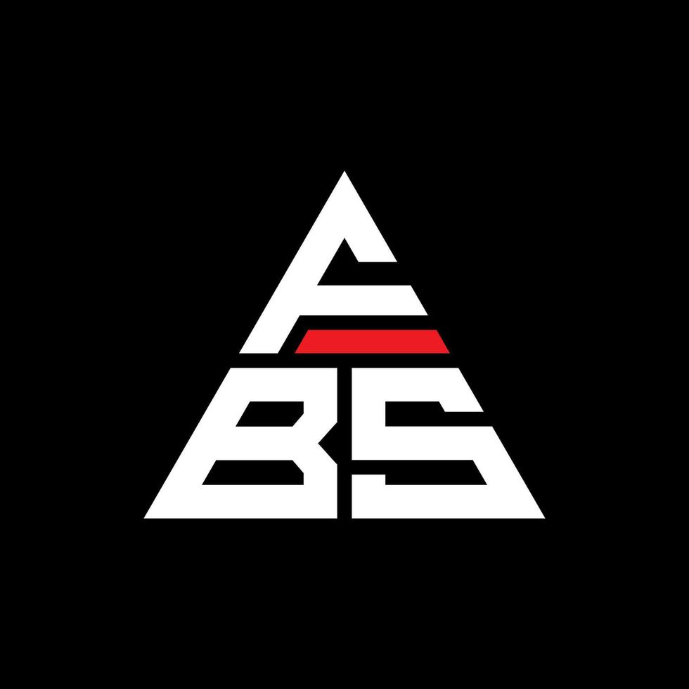 fbs driehoek brief logo ontwerp met driehoekige vorm. fbs driehoek logo ontwerp monogram. fbs driehoek vector logo sjabloon met rode kleur. fbs driehoekig logo eenvoudig, elegant en luxueus logo.