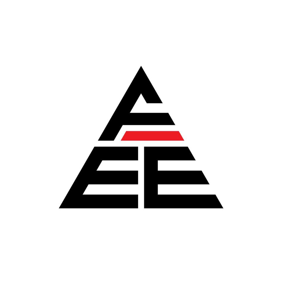 vergoeding driehoek brief logo ontwerp met driehoekige vorm. vergoeding driehoek logo ontwerp monogram. vergoeding driehoek vector logo sjabloon met rode kleur. fee driehoekig logo eenvoudig, elegant en luxueus logo.