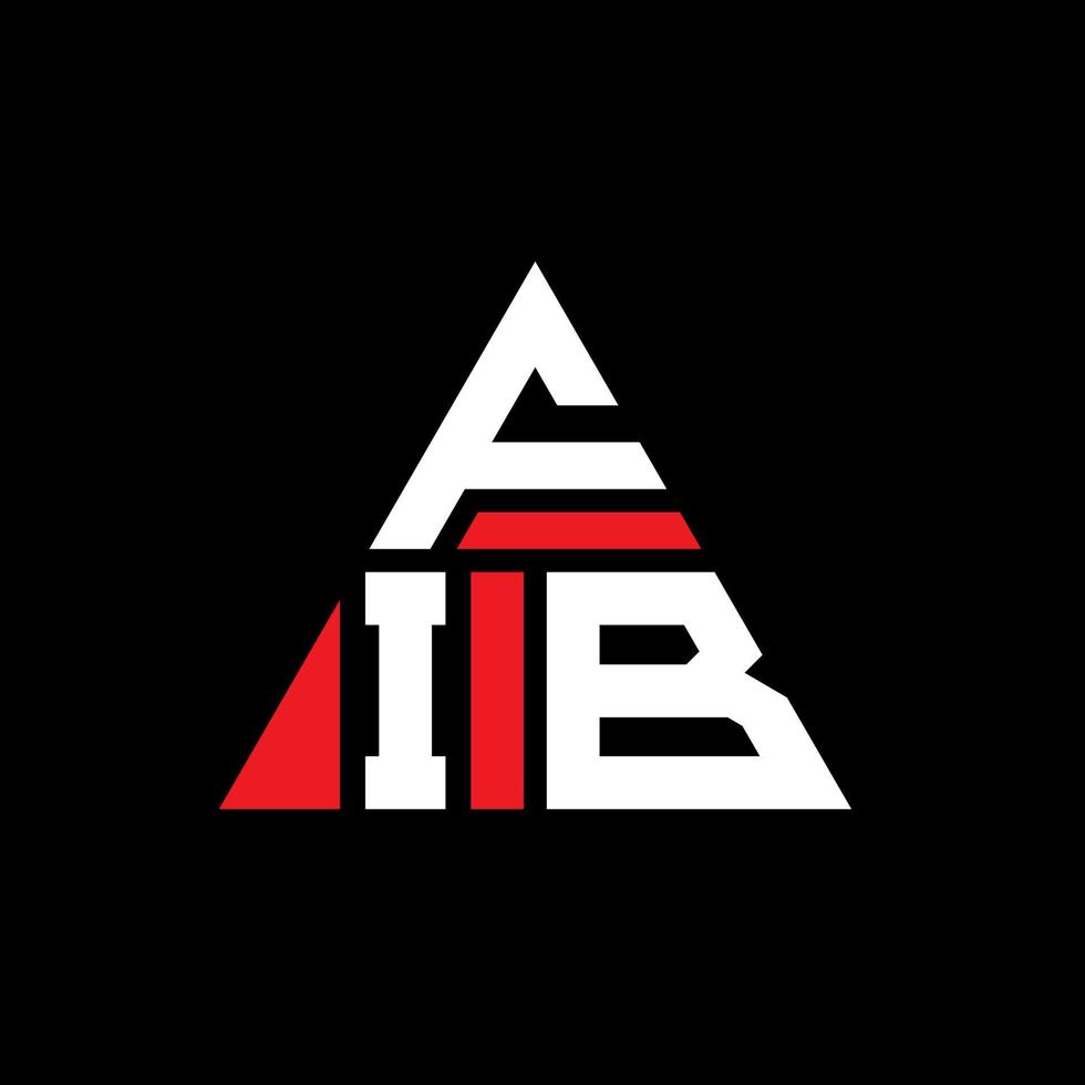 fib driehoek brief logo ontwerp met driehoekige vorm. fib driehoek logo ontwerp monogram. fib driehoek vector logo sjabloon met rode kleur. fib driehoekig logo eenvoudig, elegant en luxueus logo.
