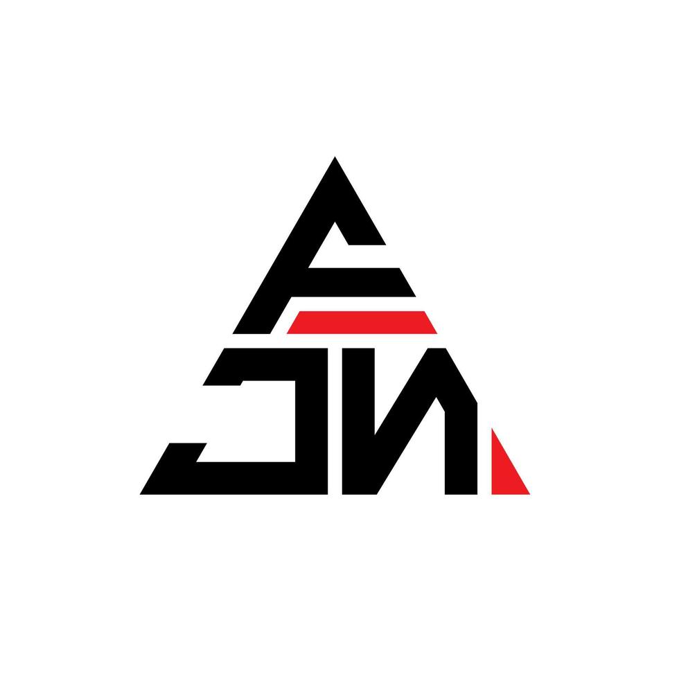 fjn driehoek brief logo ontwerp met driehoekige vorm. fjn driehoek logo ontwerp monogram. fjn driehoek vector logo sjabloon met rode kleur. fjn driehoekig logo eenvoudig, elegant en luxueus logo.