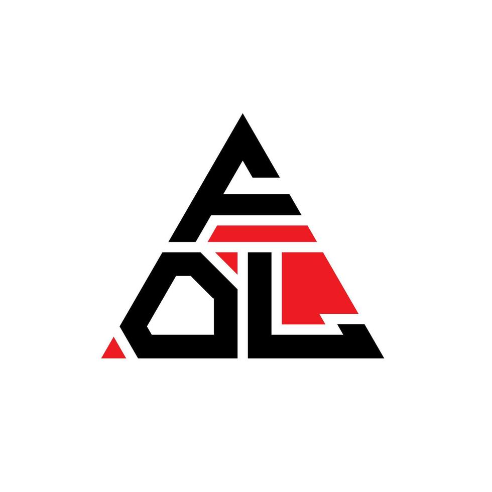 fol driehoek brief logo ontwerp met driehoekige vorm. fol driehoek logo ontwerp monogram. fol driehoek vector logo sjabloon met rode kleur. fol driehoekig logo eenvoudig, elegant en luxueus logo.