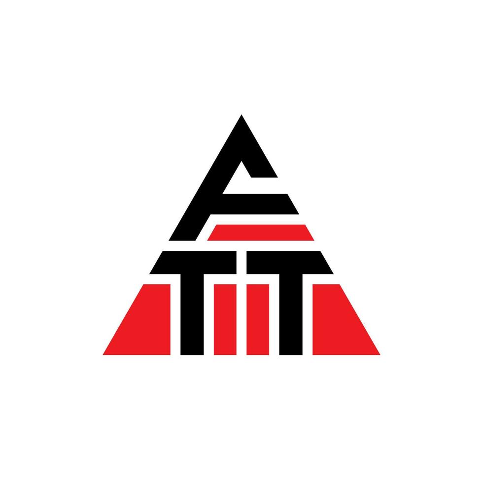 ftt driehoek brief logo ontwerp met driehoekige vorm. ftt driehoek logo ontwerp monogram. ftt driehoek vector logo sjabloon met rode kleur. ftt driehoekig logo eenvoudig, elegant en luxueus logo.