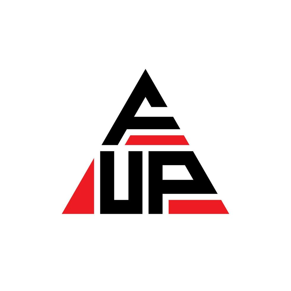 fu driehoek letter logo ontwerp met driehoekige vorm. fu driehoek logo ontwerp monogram. fu driehoek vector logo sjabloon met rode kleur. fup driehoekig logo eenvoudig, elegant en luxueus logo.