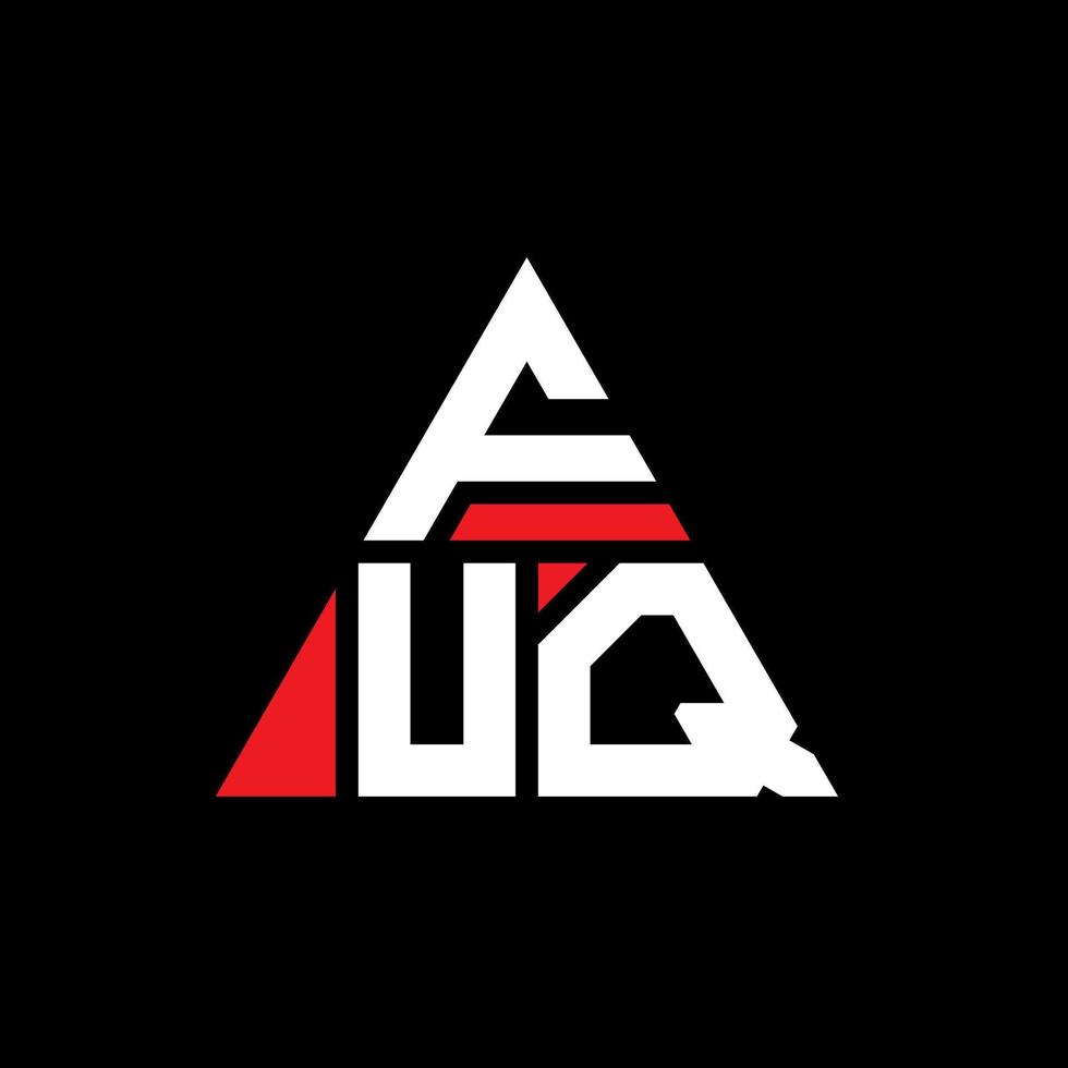 fuq driehoek brief logo ontwerp met driehoekige vorm. fuq driehoek logo ontwerp monogram. fuq driehoek vector logo sjabloon met rode kleur. fuq driehoekig logo eenvoudig, elegant en luxueus logo.
