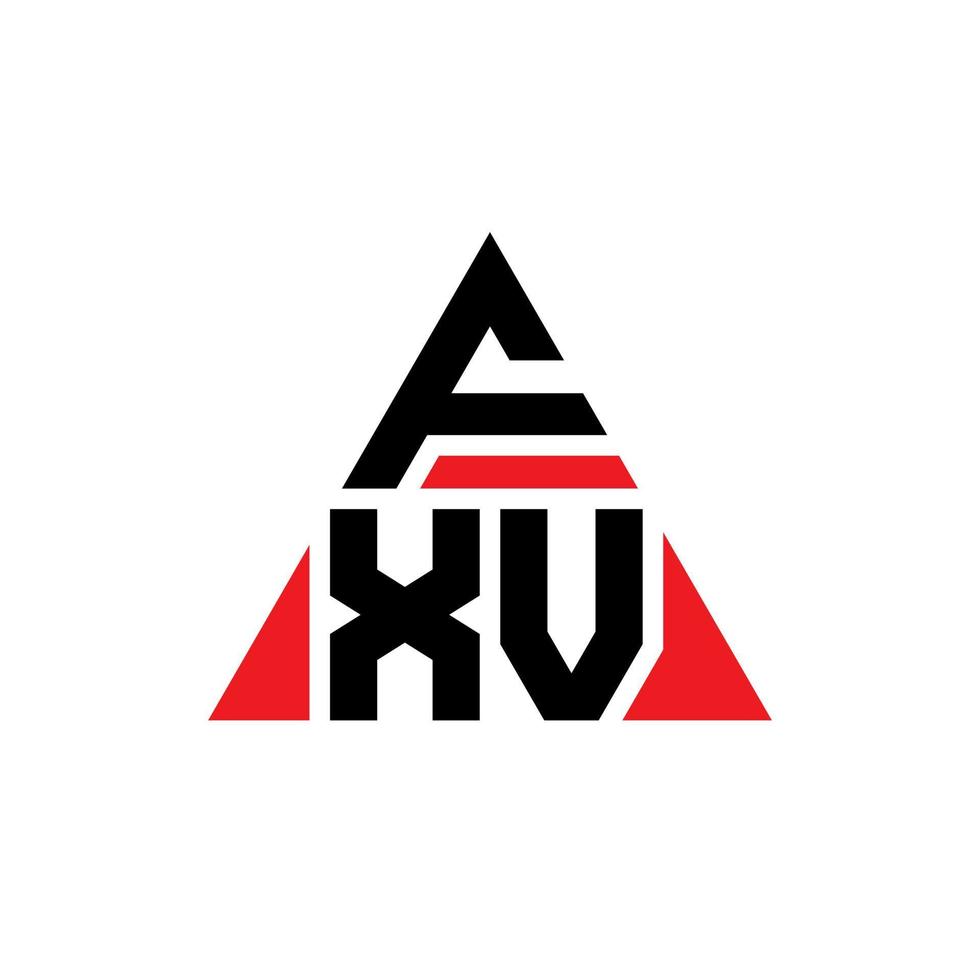 fxv driehoek brief logo ontwerp met driehoekige vorm. fxv driehoek logo ontwerp monogram. fxv driehoek vector logo sjabloon met rode kleur. fxv driehoekig logo eenvoudig, elegant en luxueus logo.