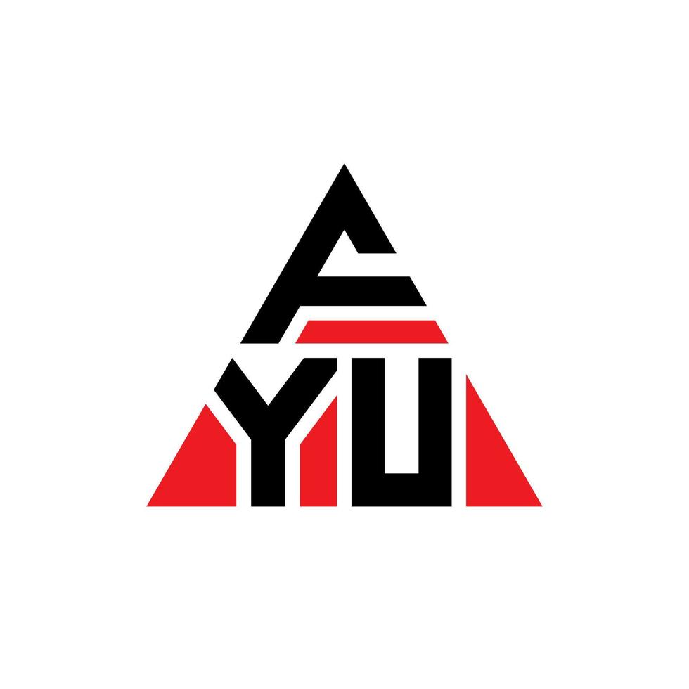 fy driehoek brief logo ontwerp met driehoekige vorm. Fyu driehoek logo ontwerp monogram. fyu driehoek vector logo sjabloon met rode kleur. fyu driehoekig logo eenvoudig, elegant en luxueus logo.
