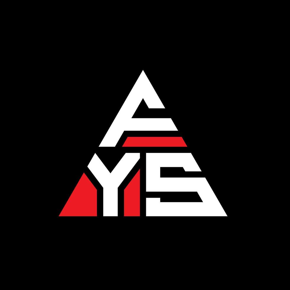 fys driehoek letter logo ontwerp met driehoekige vorm. fys driehoek logo ontwerp monogram. fys driehoek vector logo sjabloon met rode kleur. fys driehoekig logo eenvoudig, elegant en luxueus logo.