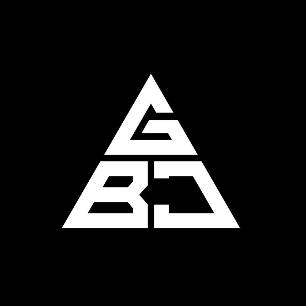 gbj driehoek brief logo ontwerp met driehoekige vorm. gbj driehoek logo ontwerp monogram. gbj driehoek vector logo sjabloon met rode kleur. gbj driehoekig logo eenvoudig, elegant en luxueus logo.