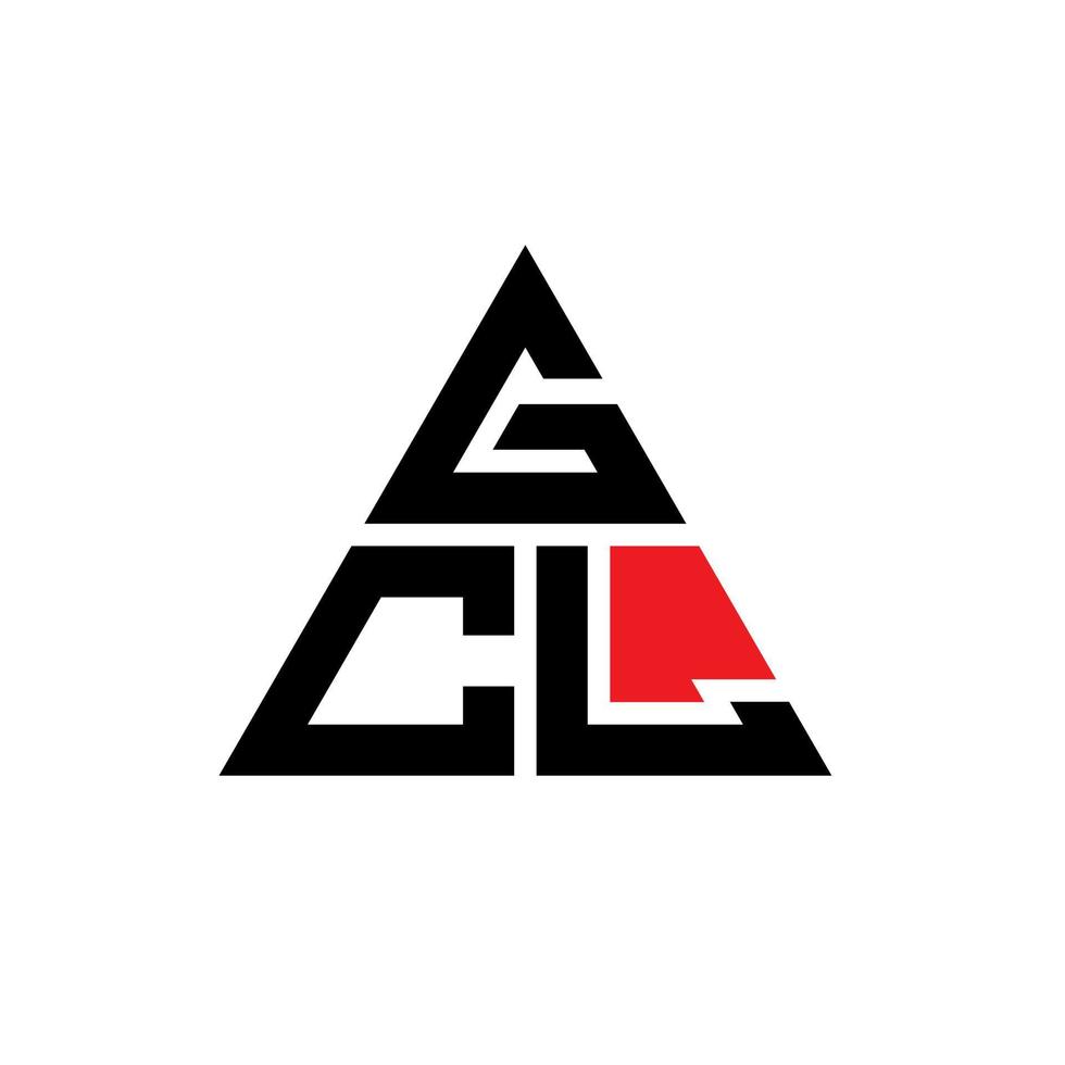 gcl driehoek letter logo ontwerp met driehoekige vorm. gcl driehoek logo ontwerp monogram. gcl driehoek vector logo sjabloon met rode kleur. gcl driehoekig logo eenvoudig, elegant en luxueus logo.