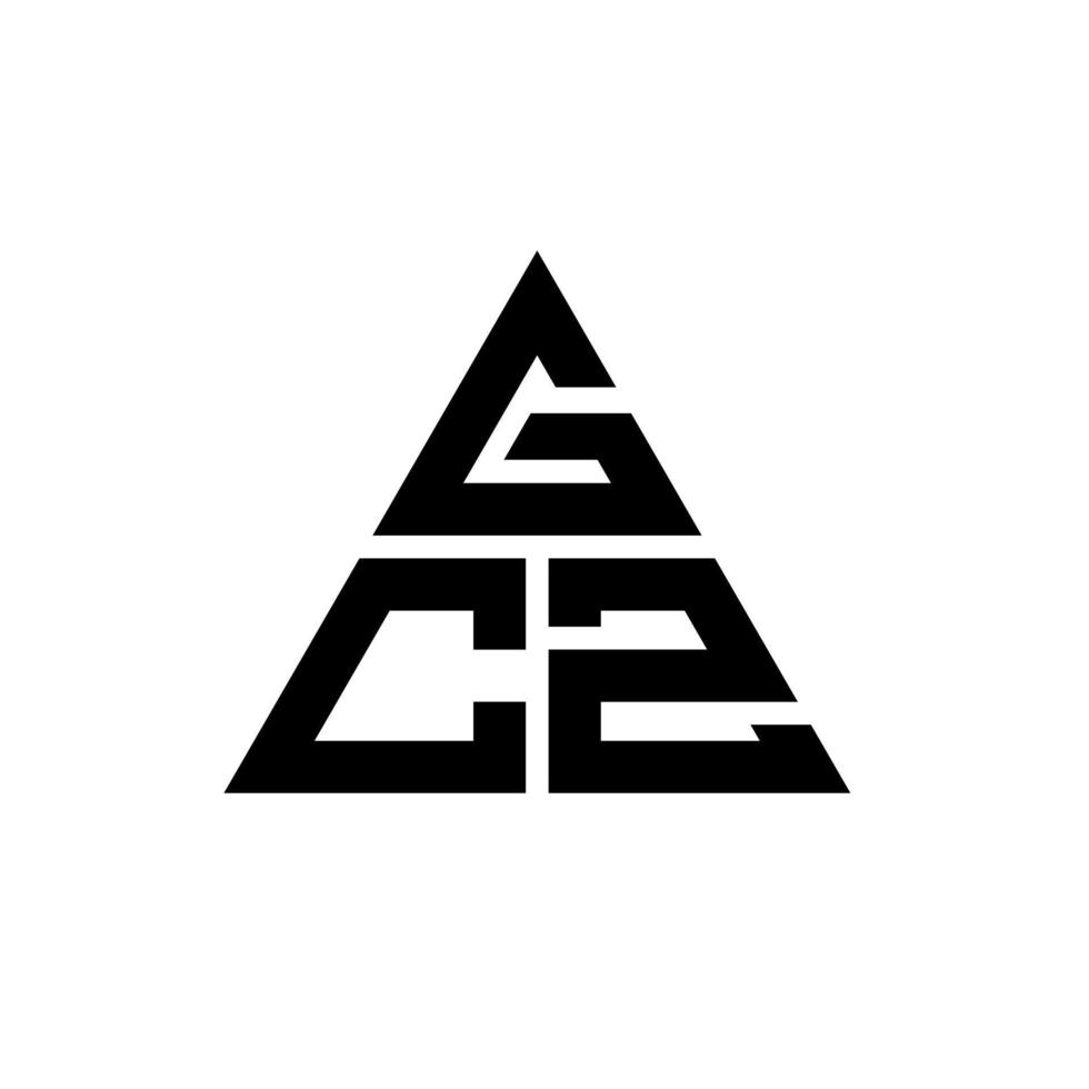 gcz driehoek brief logo ontwerp met driehoekige vorm. gcz driehoek logo ontwerp monogram. gcz driehoek vector logo sjabloon met rode kleur. gcz driehoekig logo eenvoudig, elegant en luxueus logo.