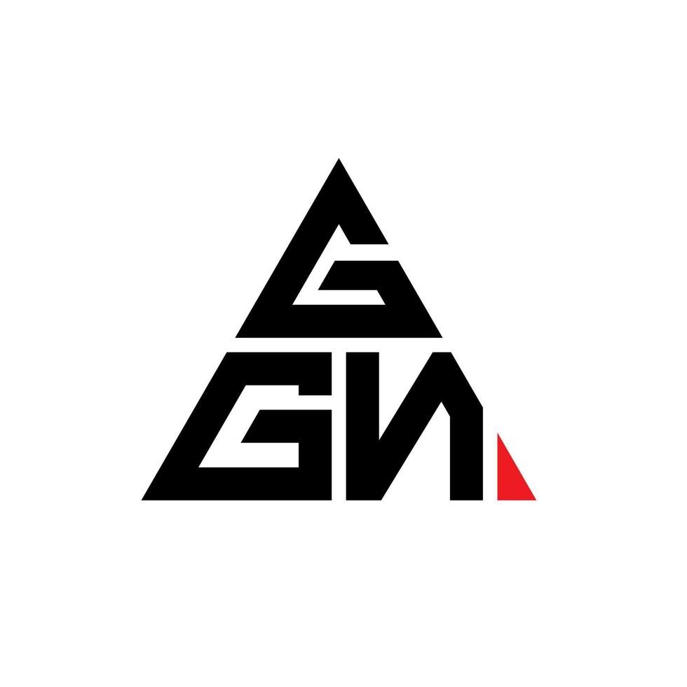 ggn driehoek brief logo ontwerp met driehoekige vorm. ggn driehoek logo ontwerp monogram. ggn driehoek vector logo sjabloon met rode kleur. ggn driehoekig logo eenvoudig, elegant en luxueus logo.