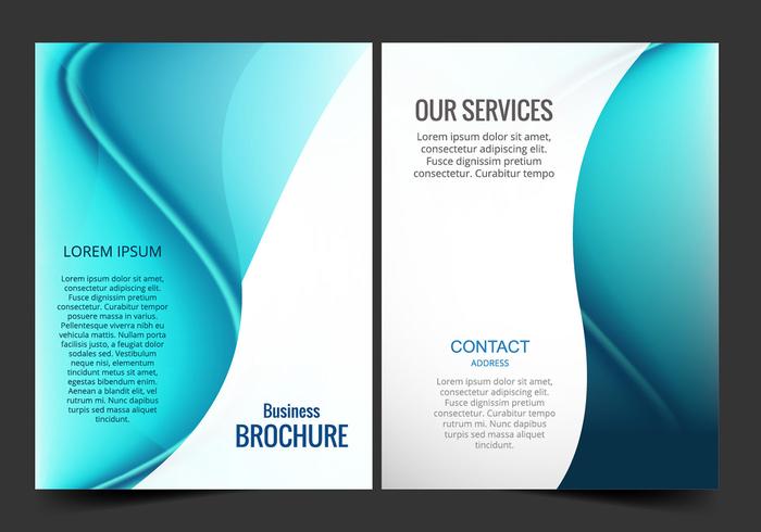 Blauwe zakelijke brochure vector