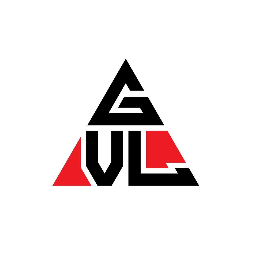 gvl driehoek brief logo ontwerp met driehoekige vorm. gvl driehoek logo ontwerp monogram. gvl driehoek vector logo sjabloon met rode kleur. gvl driehoekig logo eenvoudig, elegant en luxueus logo.