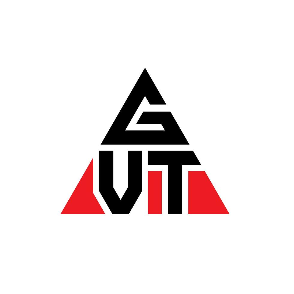gvt driehoek brief logo ontwerp met driehoekige vorm. gvt driehoek logo ontwerp monogram. gvt driehoek vector logo sjabloon met rode kleur. gvt driehoekig logo eenvoudig, elegant en luxueus logo.